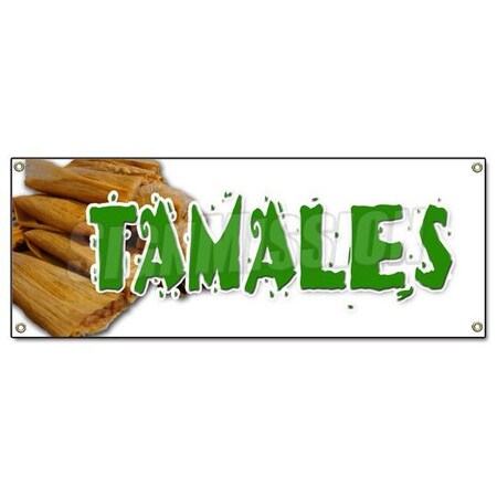Signmission TAMALES BANNER SIGN mexican dough corn latin comfort food meat cheese pastry B-Tamales